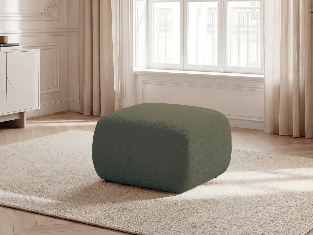 Pouf MONTAIGNE tissu bouclette