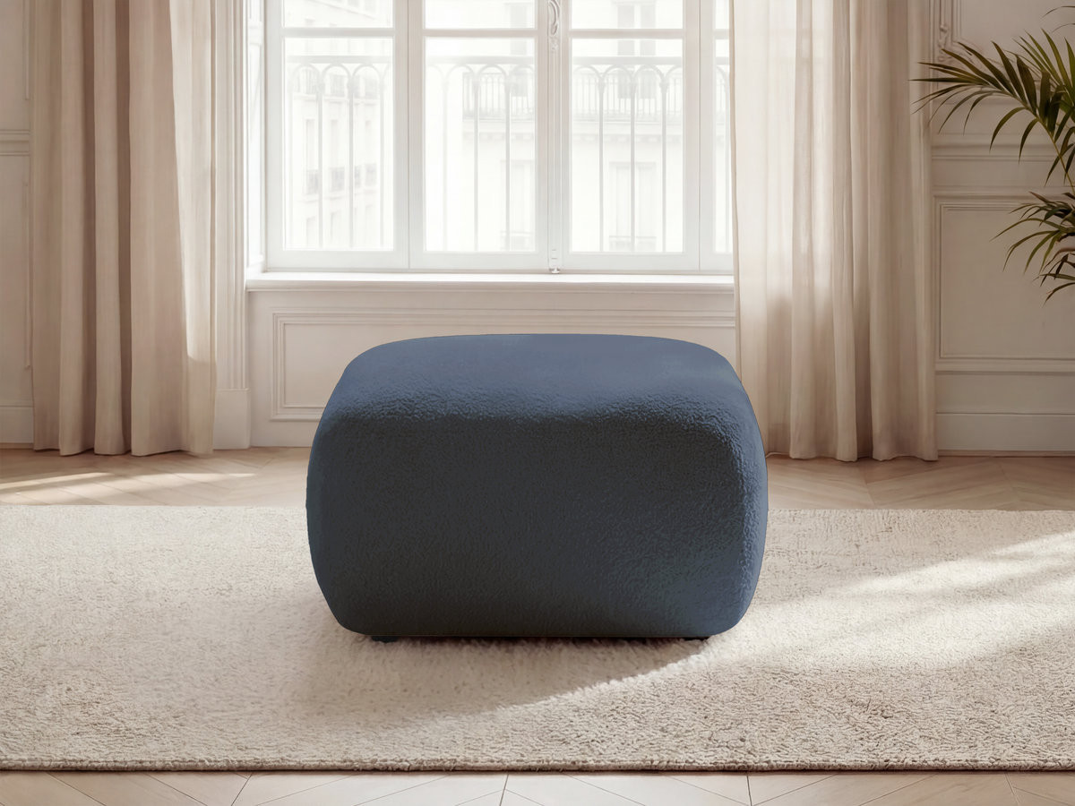 Pouf MONTAIGNE tissu bouclette