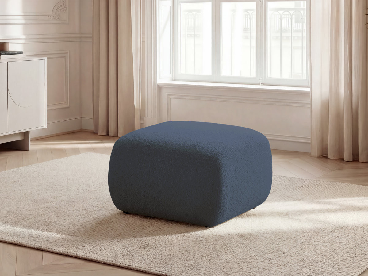 Pouf MONTAIGNE tissu bouclette