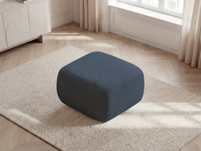 Pouf MONTAIGNE tissu bouclette