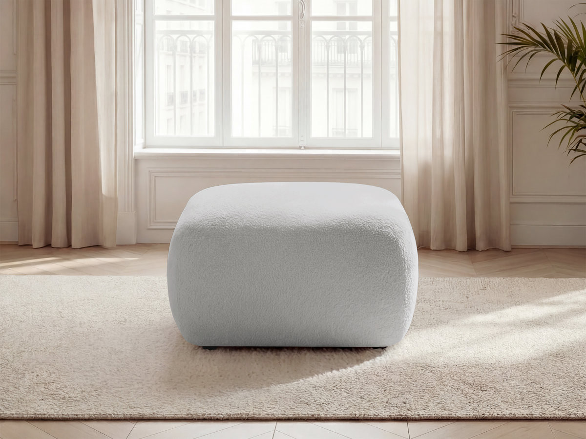 Pouf MONTAIGNE tissu bouclette