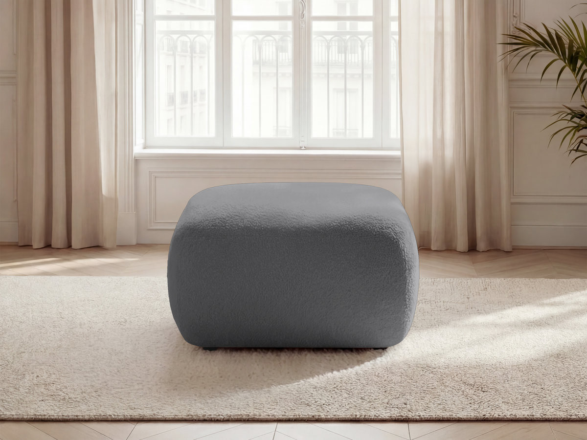 Pouf MONTAIGNE tissu bouclette