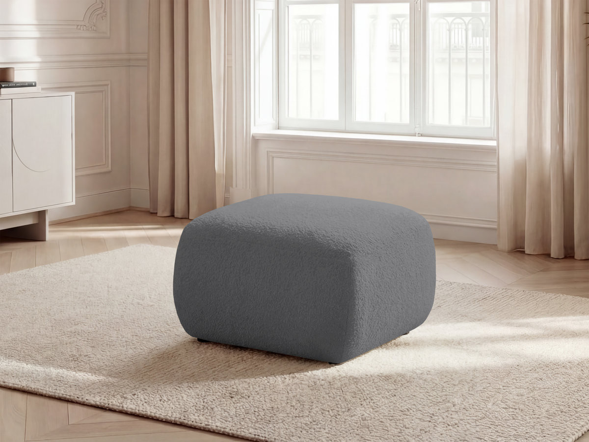 Pouf MONTAIGNE tissu bouclette