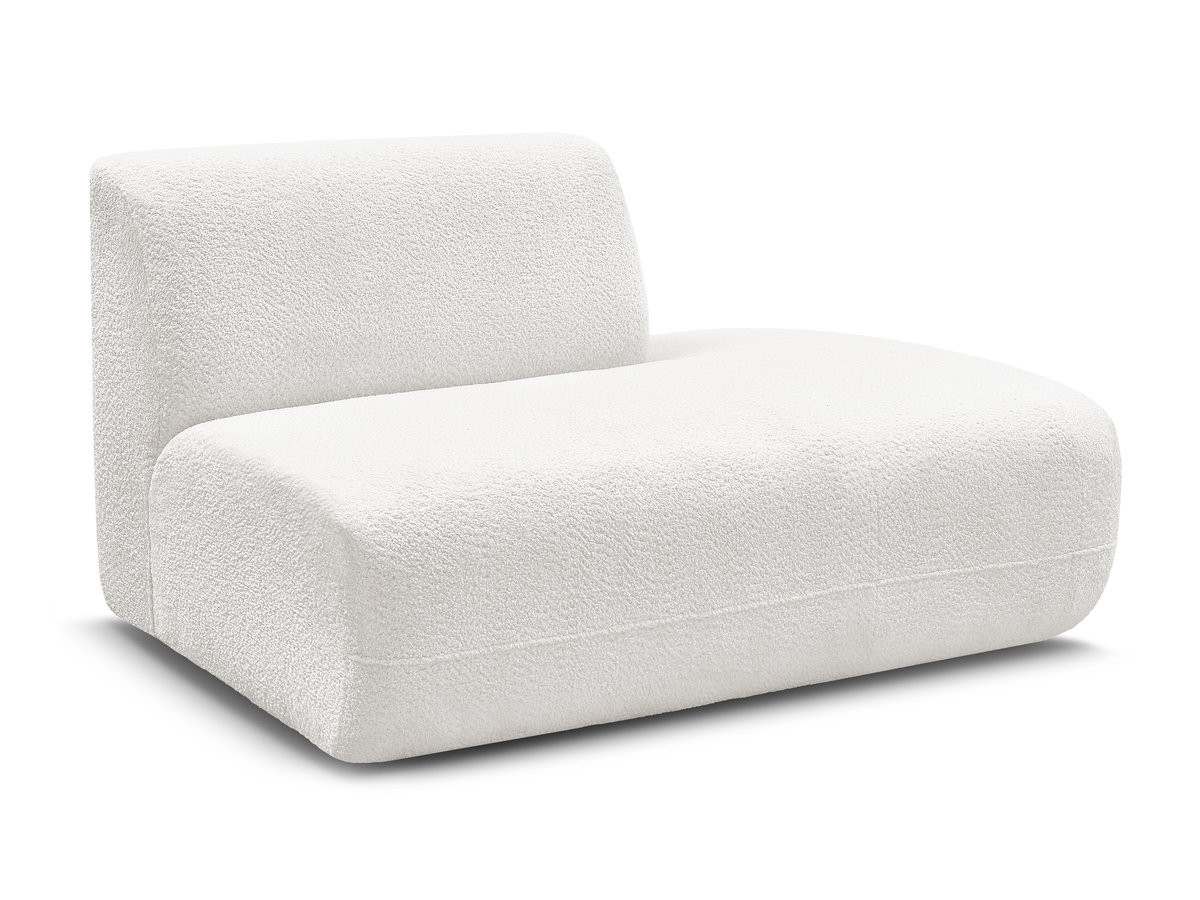 chauffeuse bout de canapé pour canapé modulable anda tissu chenille gekleurd blanc