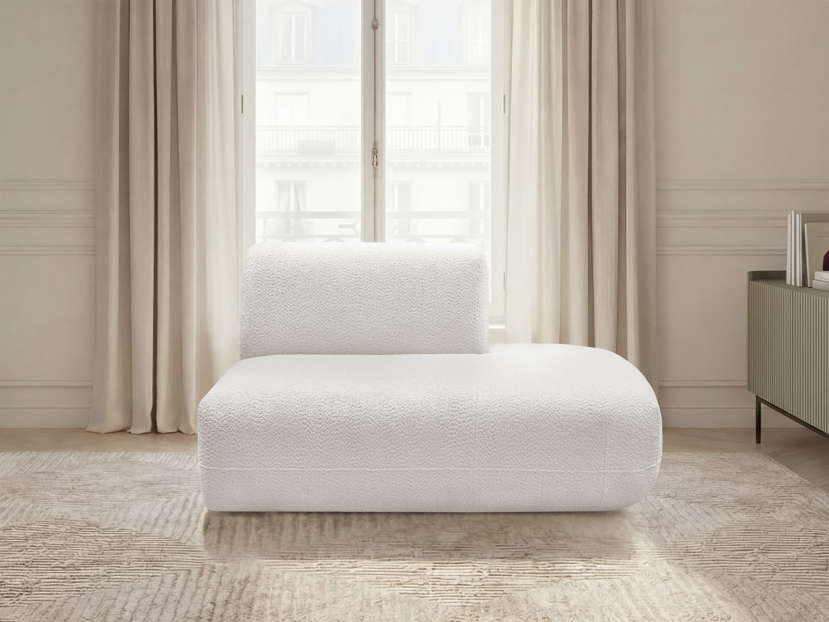 Chauffeuse bout de canapé pour canapé modulable ANDA tissu chenille