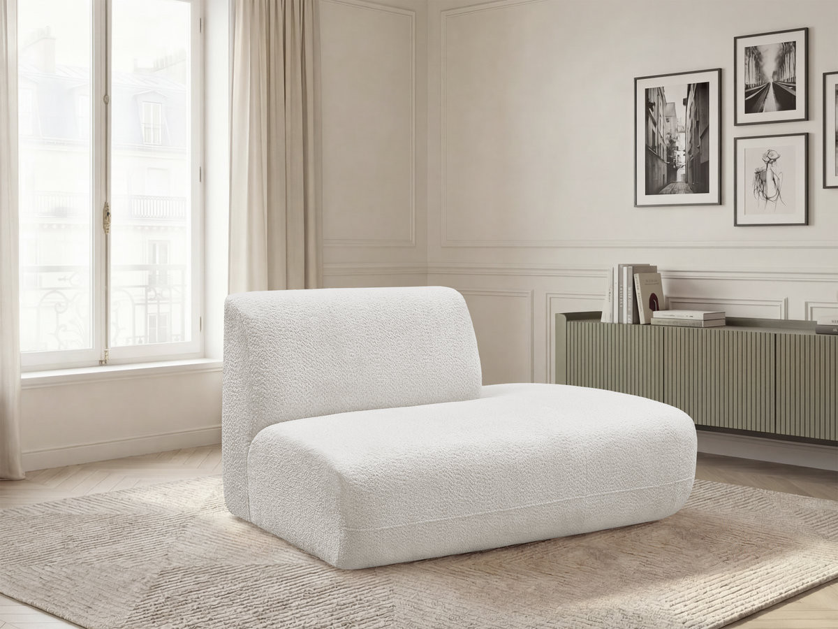 Chauffeuse bout de canapé pour canapé modulable ANDA tissu chenille