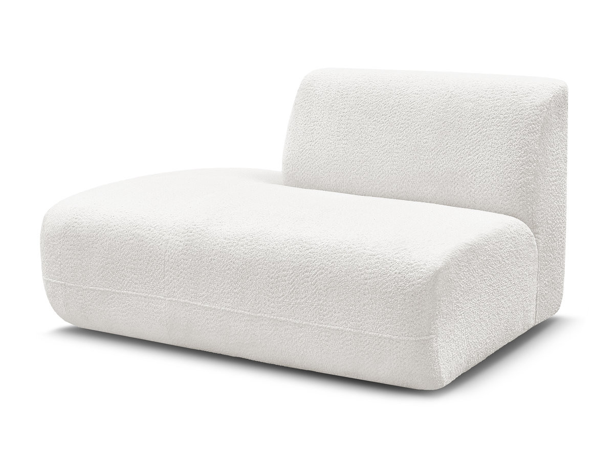 chauffeuse bout de canapé pour canapé modulable anda tissu chenille gekleurd blanc