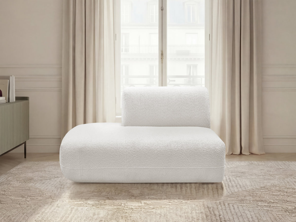 Chauffeuse bout de canapé pour canapé modulable ANDA tissu chenille