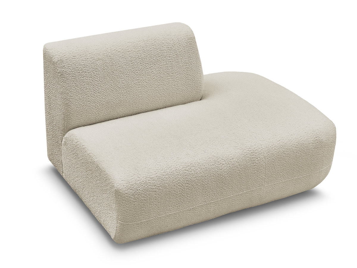 Chauffeuse bout de canapé pour canapé modulable ANDA tissu chenille