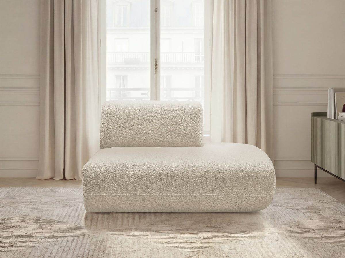 Chauffeuse bout de canapé pour canapé modulable ANDA chenille beige — vue 4