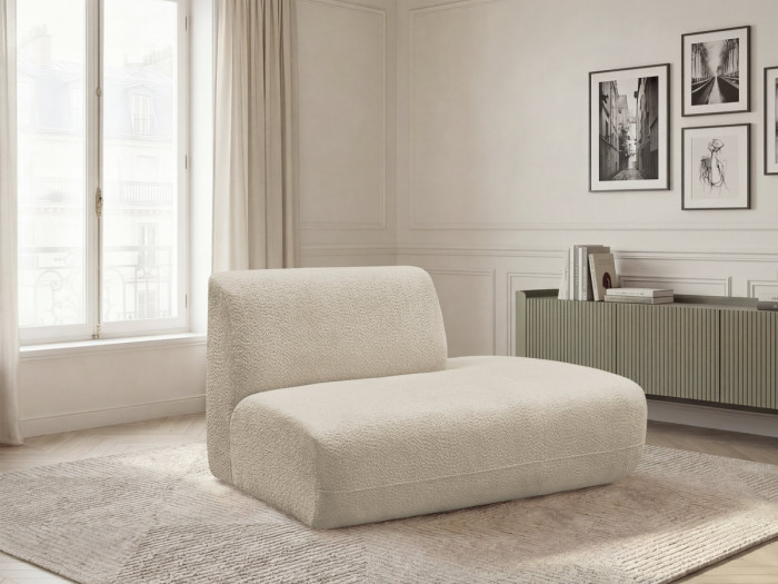 Chauffeuse bout de canapé pour canapé modulable ANDA tissu chenille