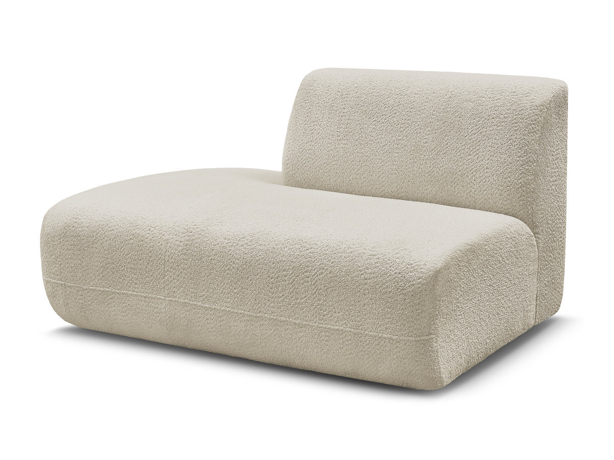 chauffeuse bout de canapé pour canapé modulable anda tissu chenille gekleurd beige