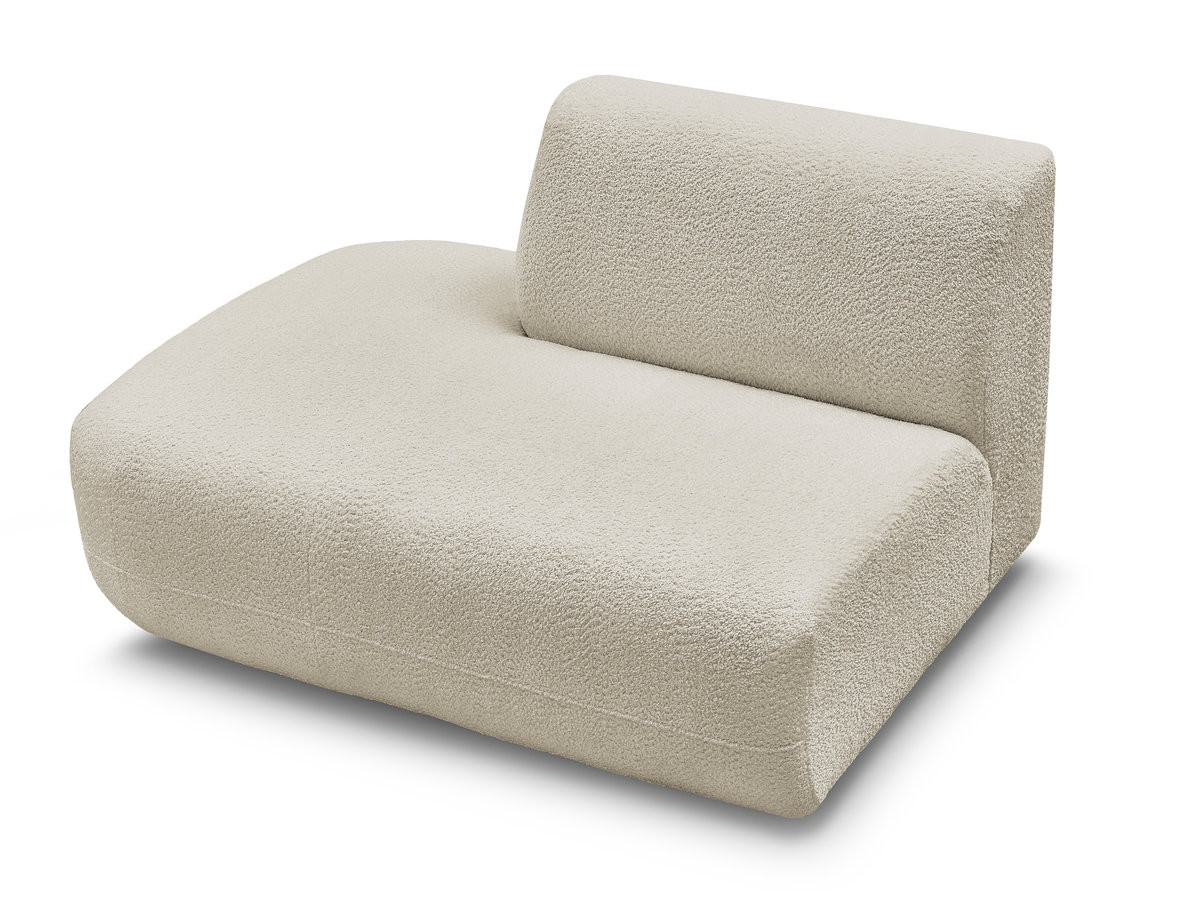 Chauffeuse bout de canapé pour canapé modulable ANDA tissu chenille