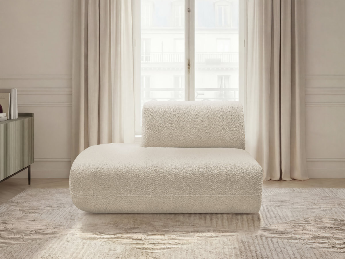 Chauffeuse bout de canapé pour canapé modulable ANDA tissu chenille