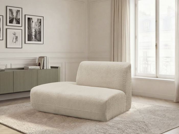 Chauffeuse bout de canapé pour canapé modulable ANDA tissu chenille