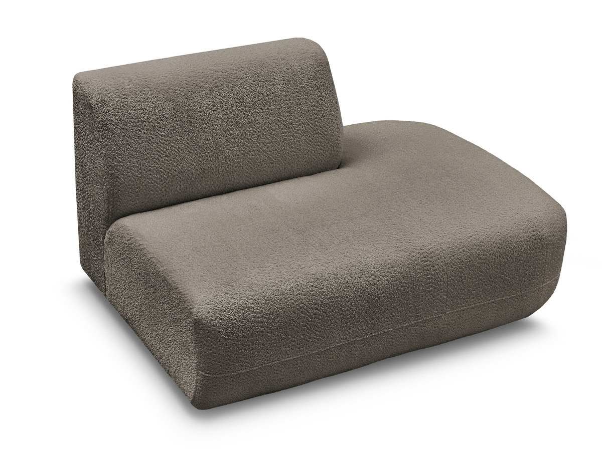 Chauffeuse bout de canapé pour canapé modulable ANDA tissu chenille