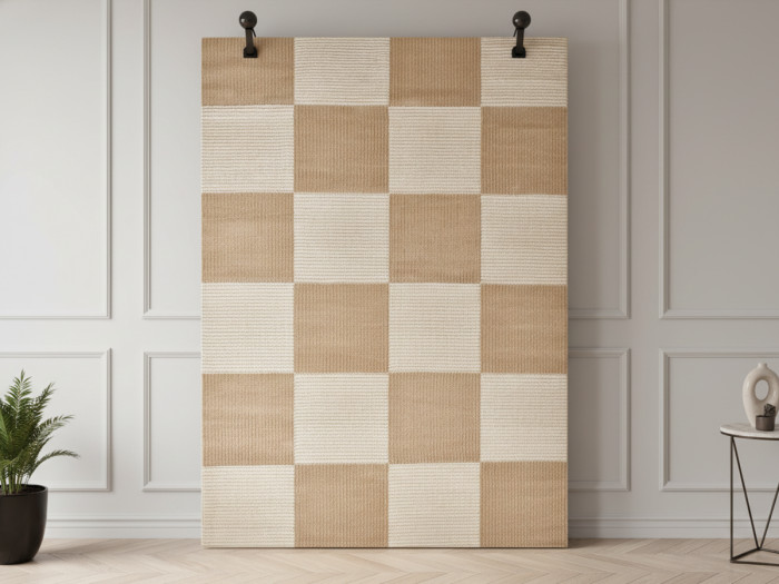 Tapis poils court ANOUCK motif géometrique