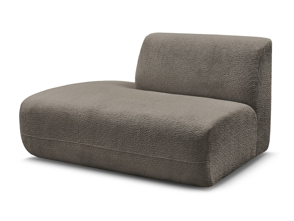 chauffeuse bout de canapé pour canapé modulable anda tissu chenille gekleurd taupe