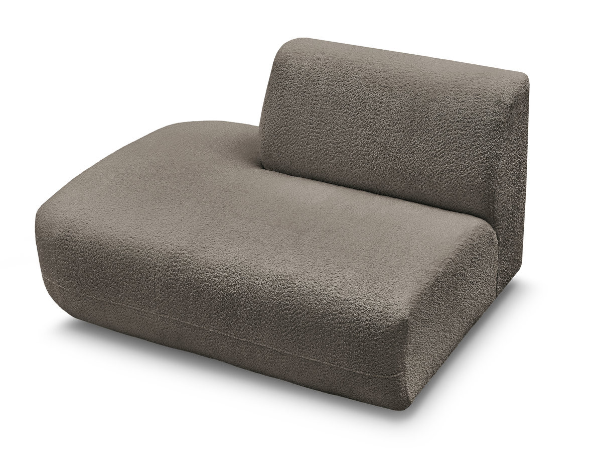 Chauffeuse bout de canapé pour canapé modulable ANDA tissu chenille