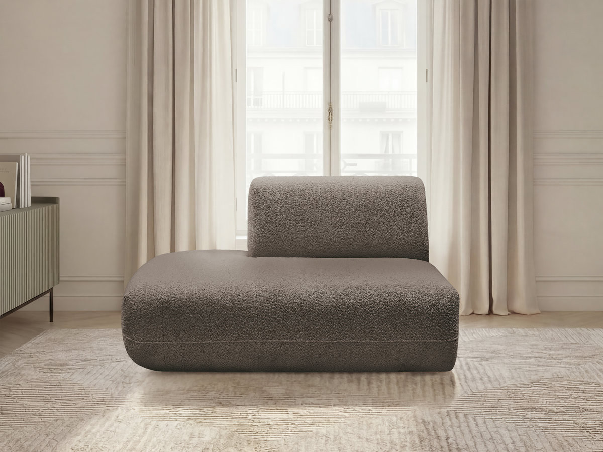 Chauffeuse bout de canapé pour canapé modulable ANDA tissu chenille