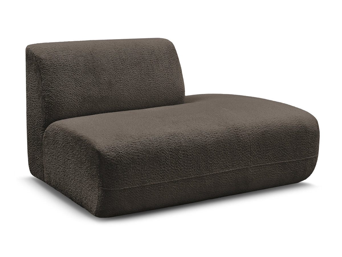 chauffeuse bout de canapé pour canapé modulable anda tissu chenille gekleurd marron