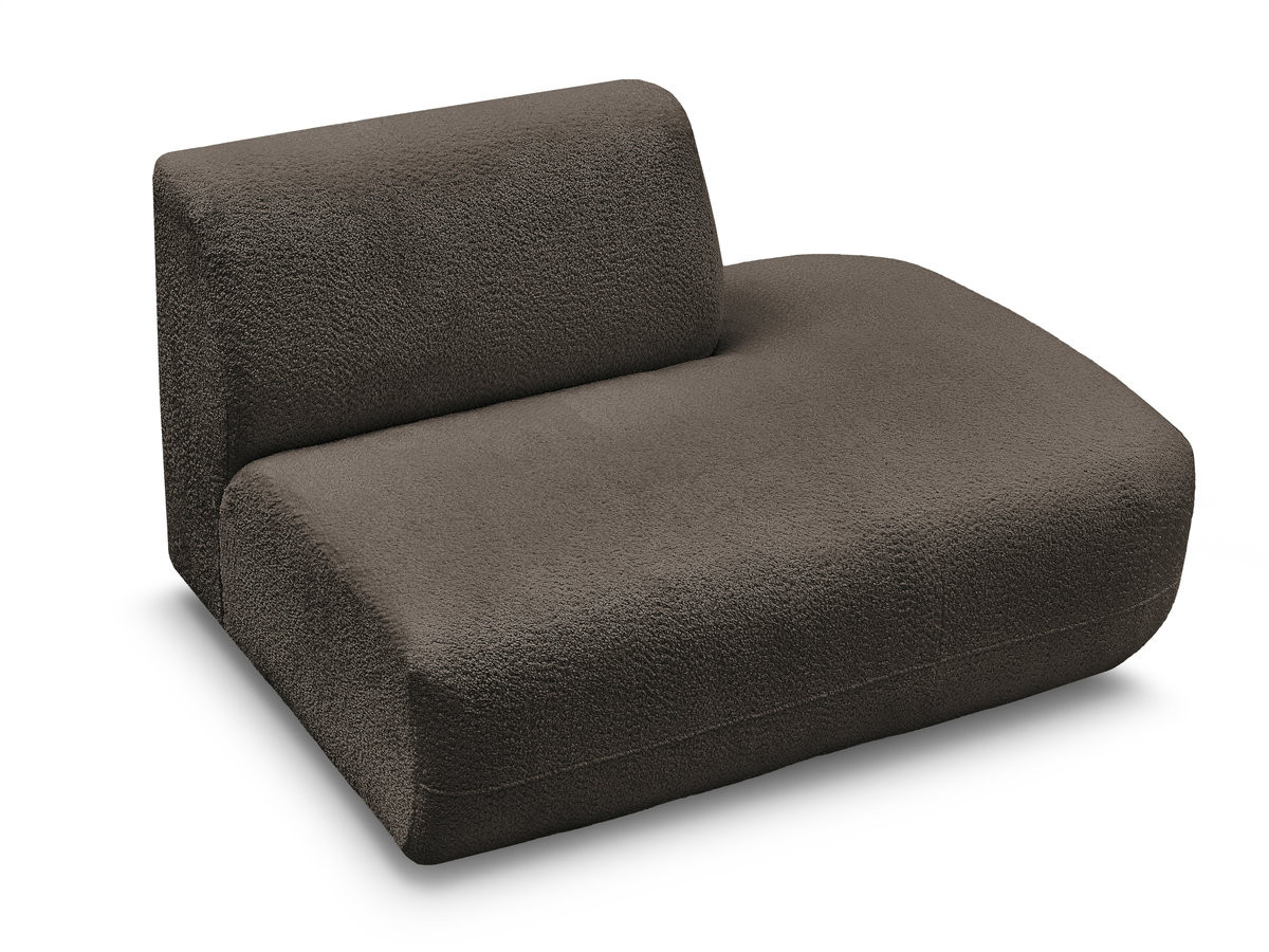 Chauffeuse bout de canapé pour canapé modulable ANDA tissu chenille