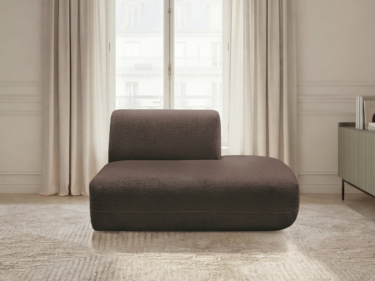 Chauffeuse bout de canapé pour canapé modulable ANDA tissu chenille