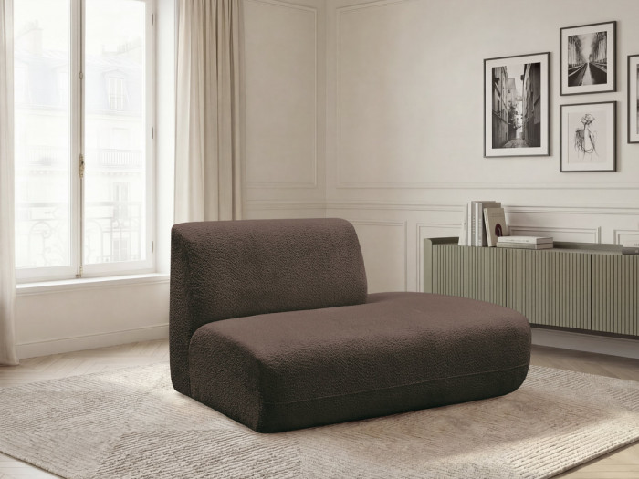 Chauffeuse bout de canapé pour canapé modulable ANDA tissu chenille