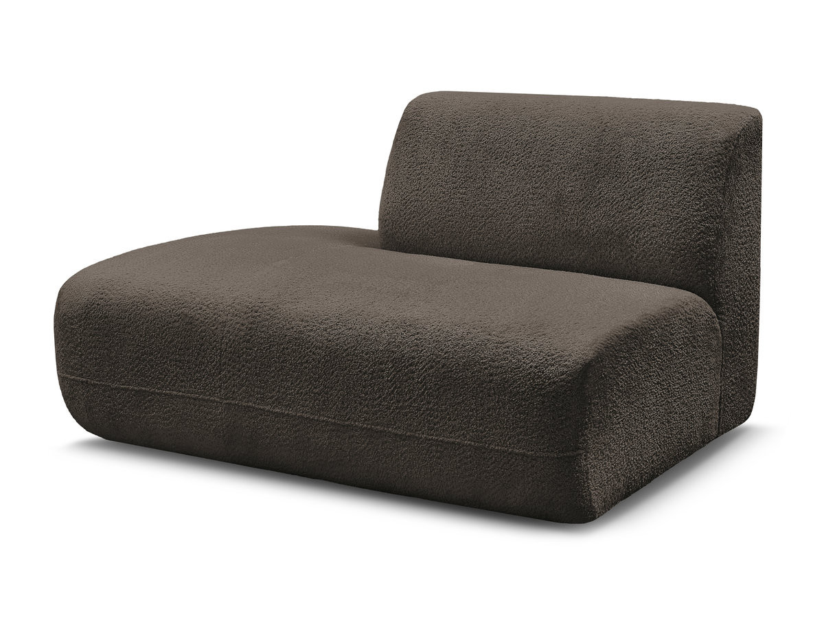 chauffeuse bout de canapé pour canapé modulable anda tissu chenille gekleurd marron