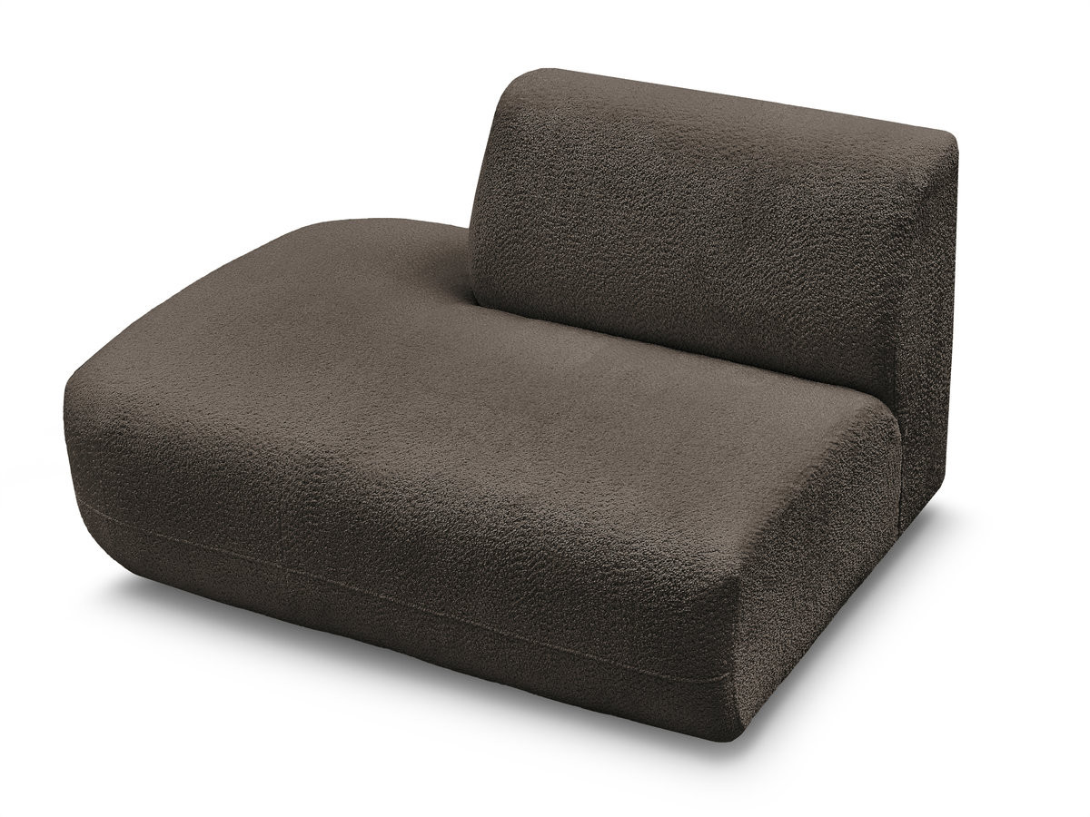 Chauffeuse bout de canapé pour canapé modulable ANDA tissu chenille