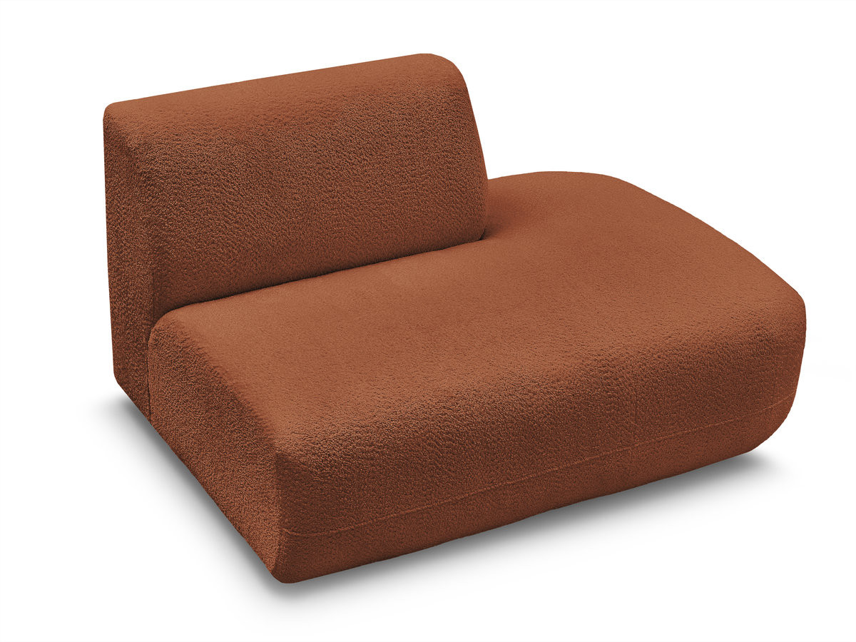 Chauffeuse bout de canapé pour canapé modulable ANDA tissu chenille