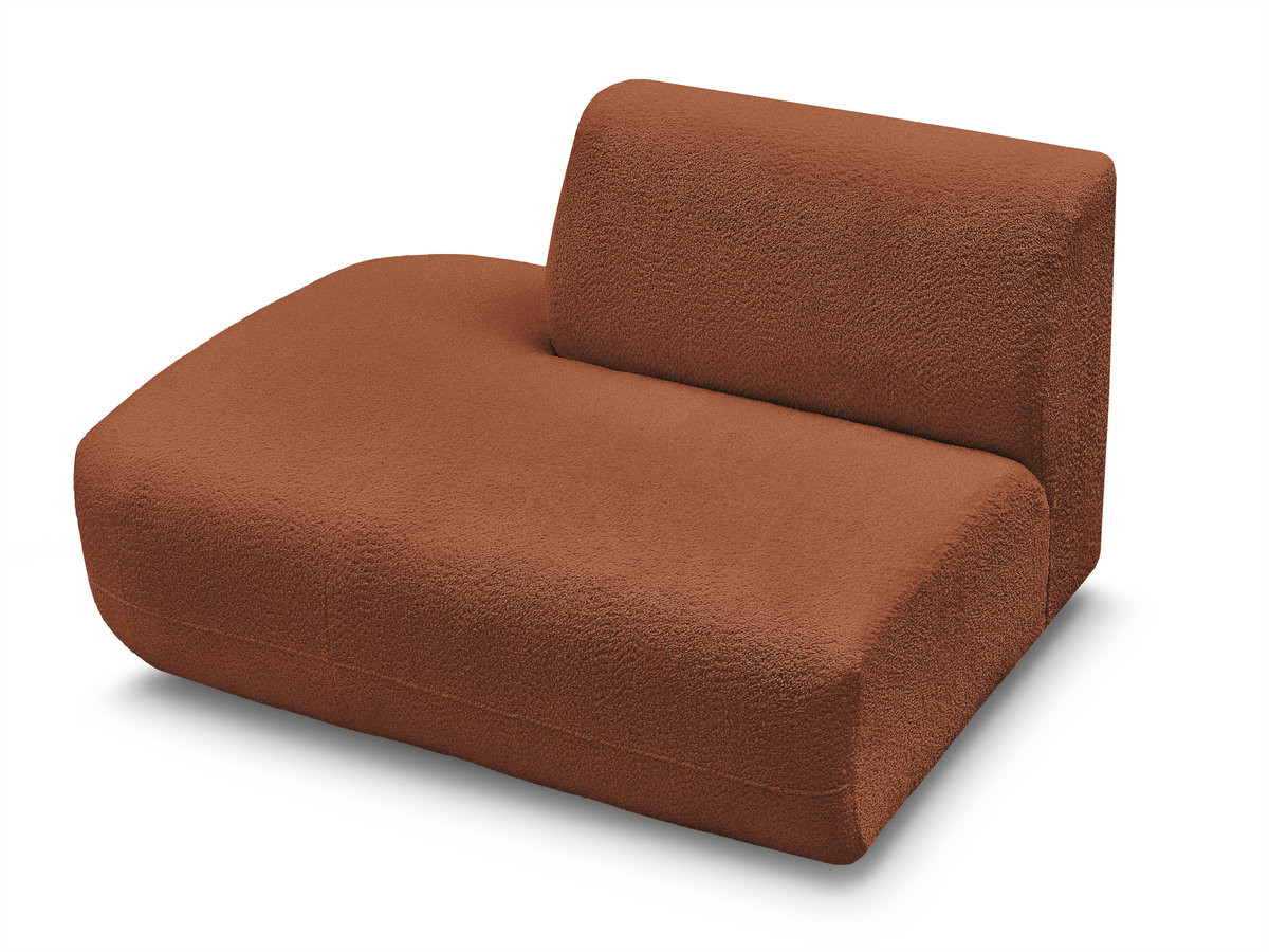 Chauffeuse bout de canapé pour canapé modulable ANDA tissu chenille