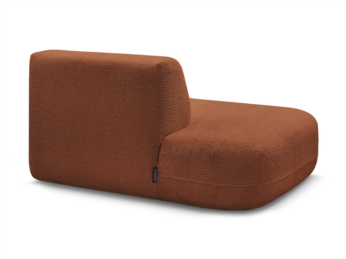 Chauffeuse bout de canapé pour canapé modulable ANDA tissu chenille