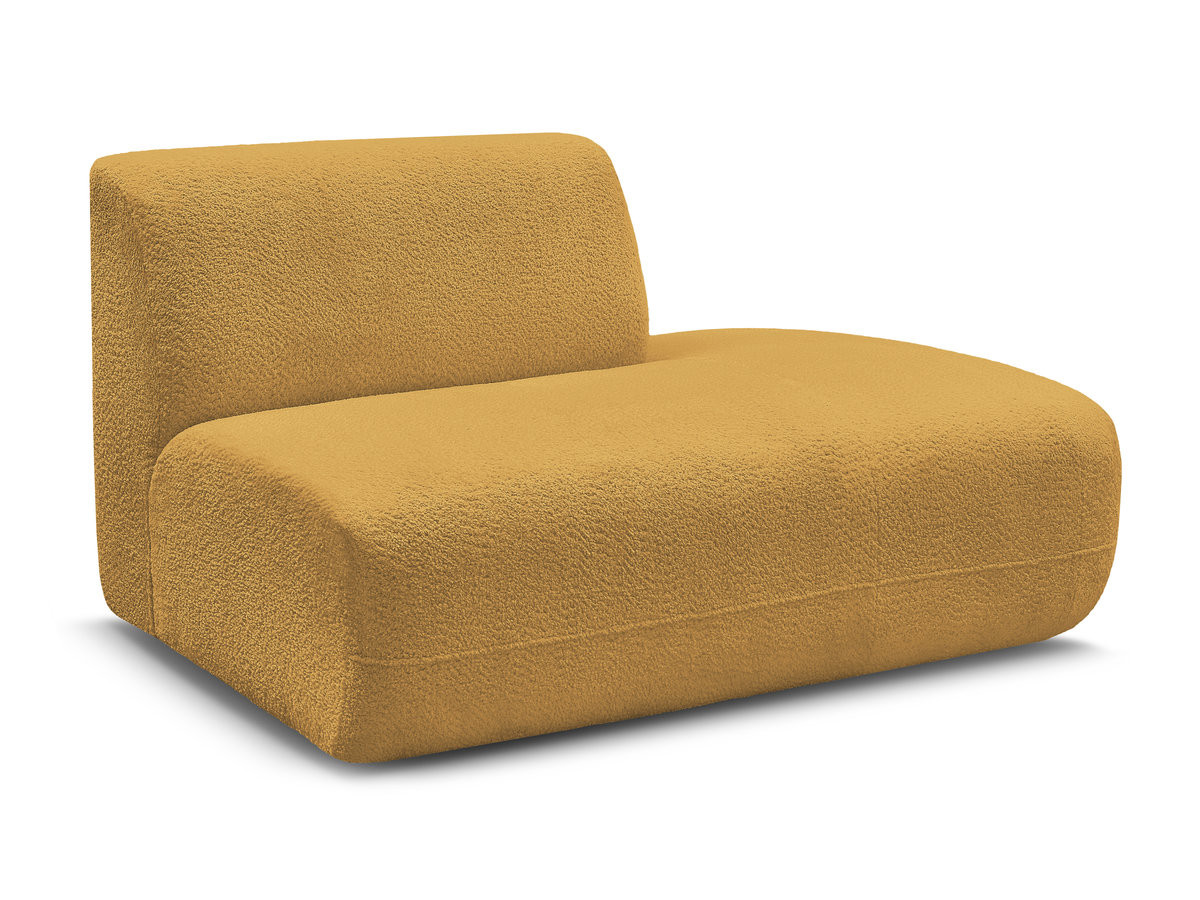 chauffeuse bout de canapé pour canapé modulable anda tissu chenille gekleurd jaune