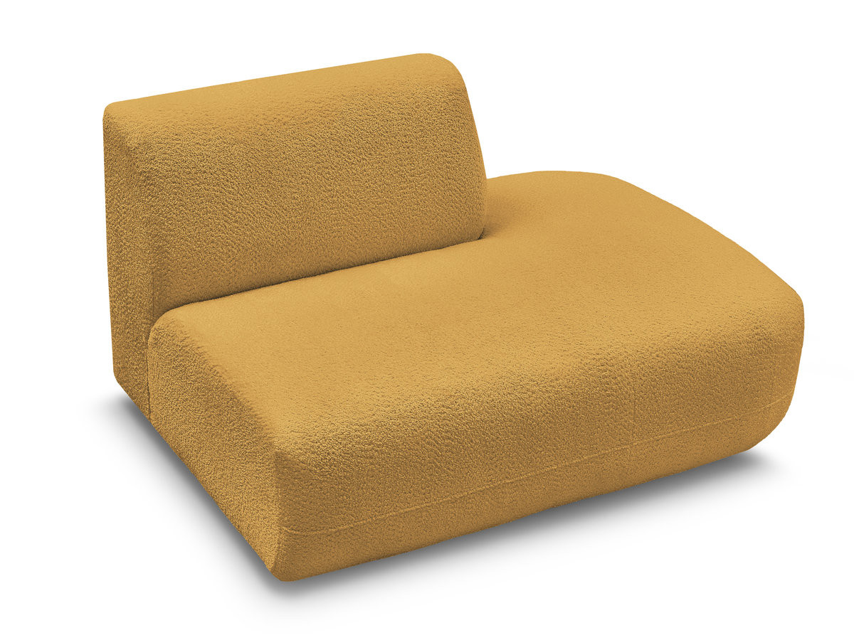 Chauffeuse bout de canapé pour canapé modulable ANDA tissu chenille