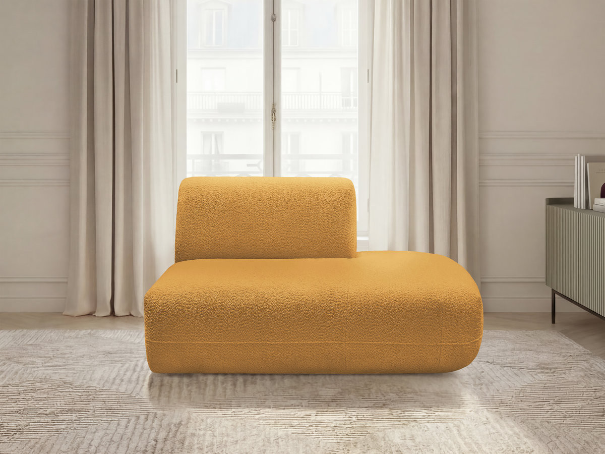 Chauffeuse bout de canapé pour canapé modulable ANDA tissu chenille