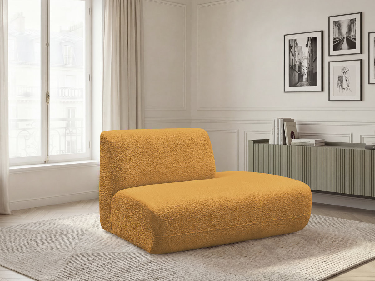 Chauffeuse bout de canapé pour canapé modulable ANDA tissu chenille