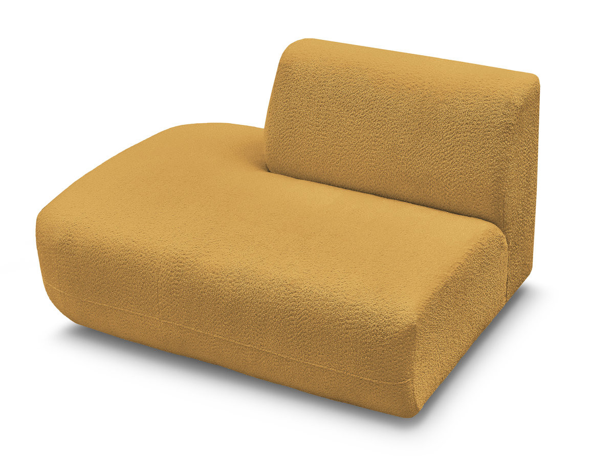 Chauffeuse bout de canapé pour canapé modulable ANDA tissu chenille