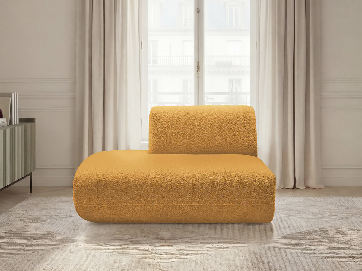 Chauffeuse bout de canapé pour canapé modulable ANDA tissu chenille