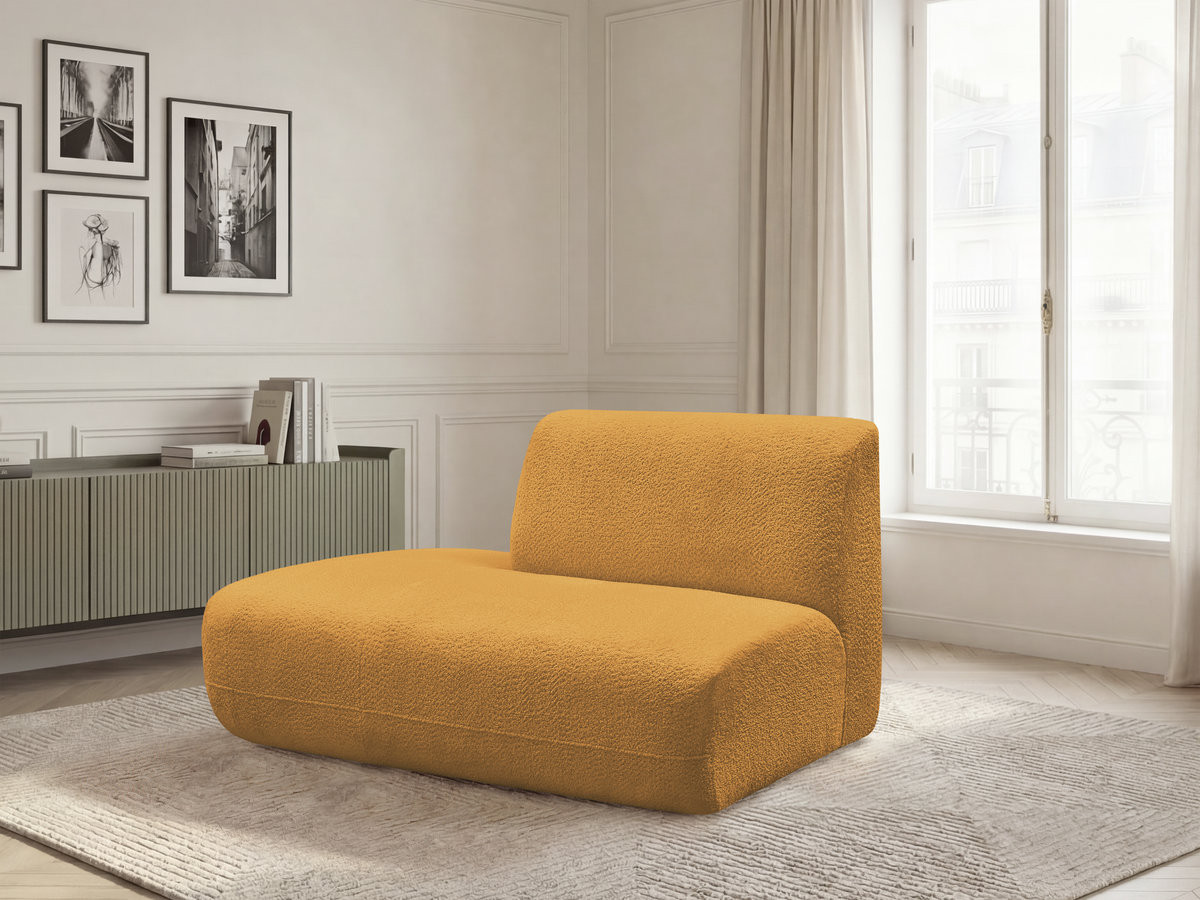 Chauffeuse bout de canapé pour canapé modulable ANDA tissu chenille