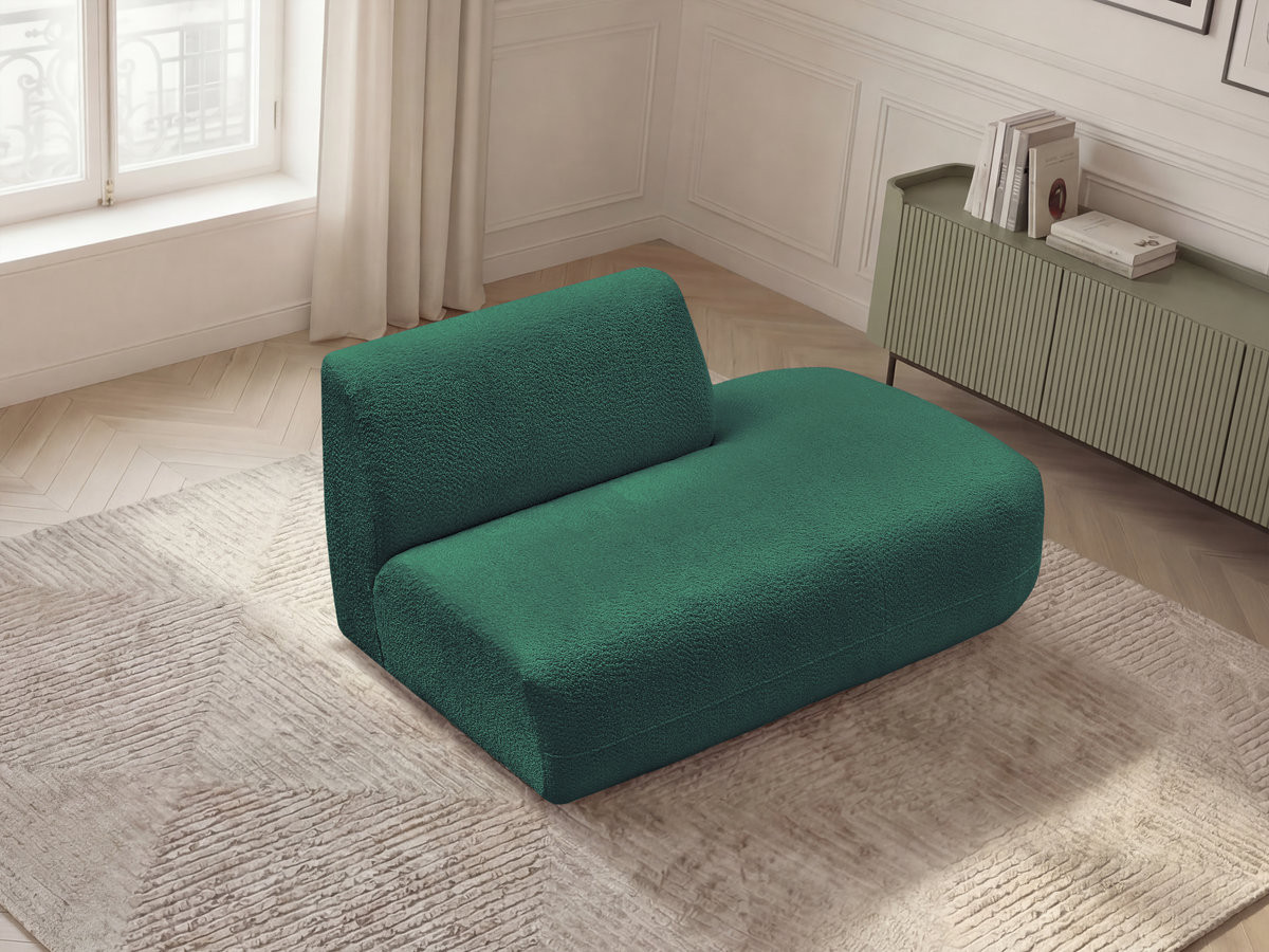 Chauffeuse bout de canapé pour canapé modulable ANDA chenille vert foncé — vue 5