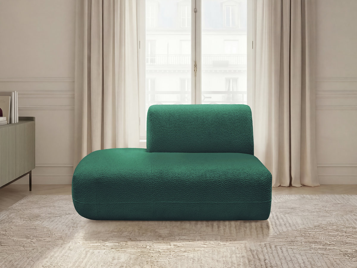 Chauffeuse bout de canapé pour canapé modulable ANDA tissu chenille