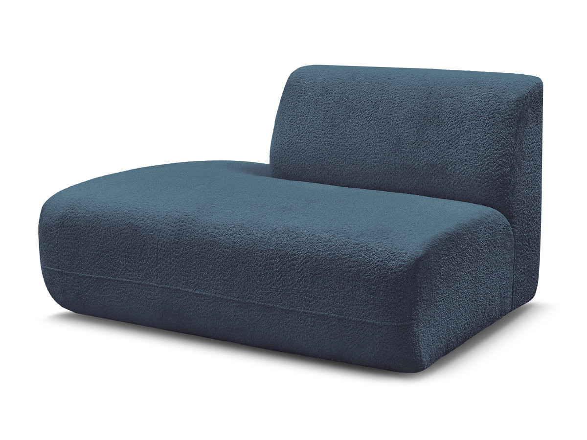 chauffeuse bout de canapé pour canapé modulable anda tissu chenille gekleurd bleu clair