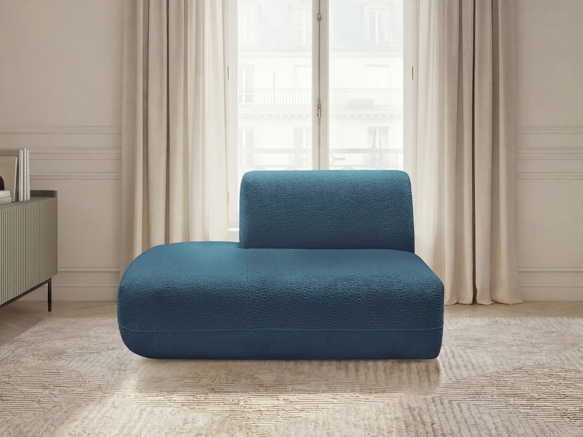 Chauffeuse bout de canapé pour canapé modulable ANDA tissu chenille