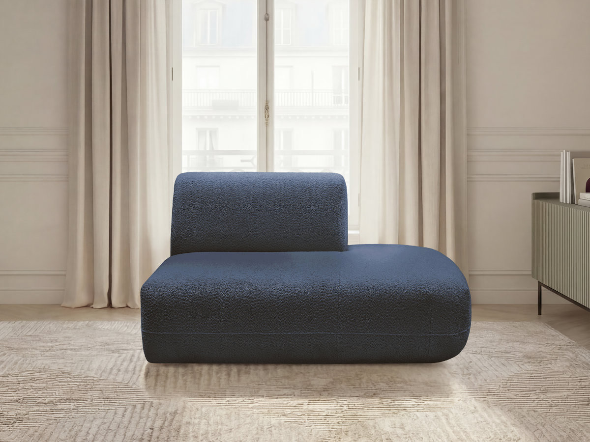 Chauffeuse bout de canapé pour canapé modulable ANDA tissu chenille