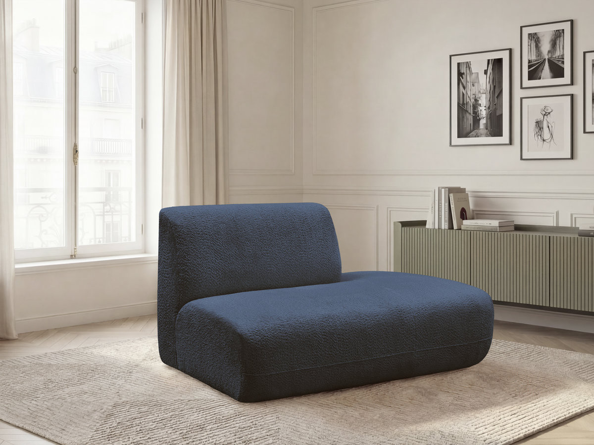 Chauffeuse bout de canapé pour canapé modulable ANDA tissu chenille