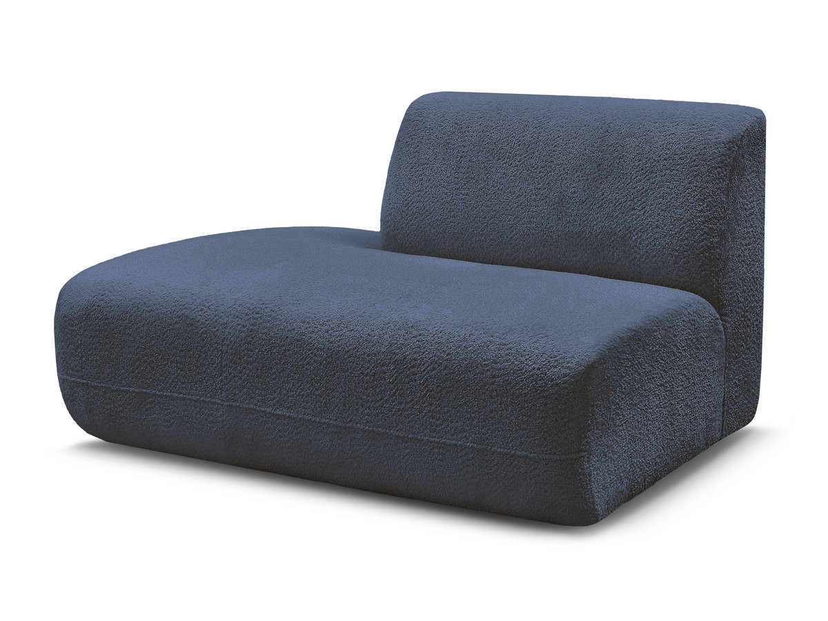 chauffeuse bout de canapé pour canapé modulable anda tissu chenille gekleurd bleu foncé