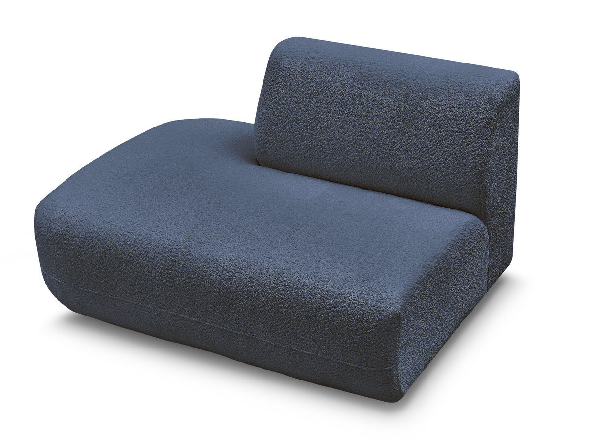 Chauffeuse bout de canapé pour canapé modulable ANDA tissu chenille