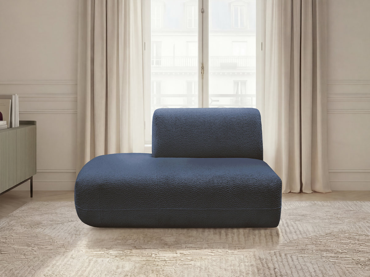 Chauffeuse bout de canapé pour canapé modulable ANDA tissu chenille