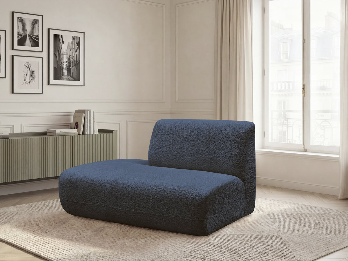 Chauffeuse bout de canapé pour canapé modulable ANDA tissu chenille